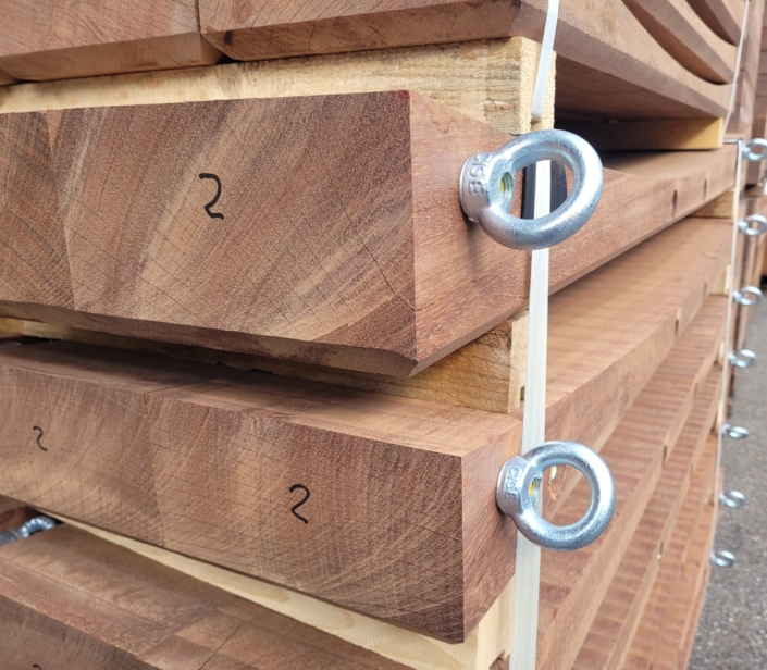 Azobe maatwerk Industrie knop